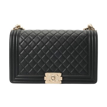 シャネル ボーイシャネル チェーンショルダー 25cm ブラック A67086 ラムスキン レディース バッグ 【中古】【bag】