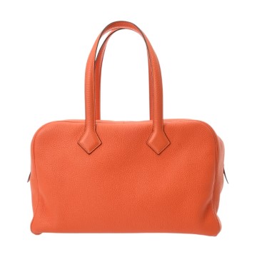 エルメス ヴィクトリア 35 オレンジ トリヨンクレマンス ユニセックス バッグ 【中古】【bag】