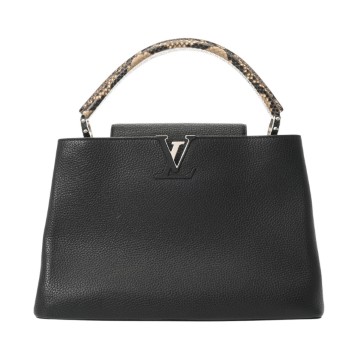 ルイ ヴィトン カプシーヌ MM ノワール トリヨンレザー/パイソンレザー レディース バッグ 【中古】【bag】