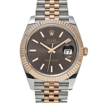 ロレックス デイトジャスト 41 126331 チョコレートブラウン メンズ 時計 【新品】【wristwatch】