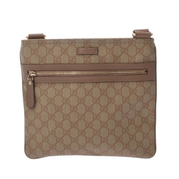 グッチ GG柄 ベージュ/ピンク 295257 493075 GGスプリームキャンバス/レザー ユニセックス バッグ 【中古】【bag】