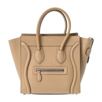 セリーヌ ラゲージ マイクロ デューン 189793DRU.03UN ドラムドカーフ レディース バッグ 【中古】【bag】