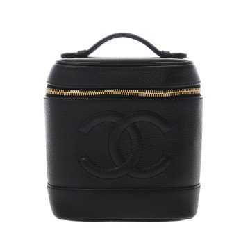 シャネル バニティ ブラック A01998 キャビアスキン レディース バッグ 【中古】【bag】