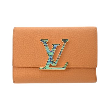ルイ ヴィトン ポルトフォイユ カプシーヌ コンパクト サフラン M81669 トリヨンレザー レディース 財布 【中古】【purse】