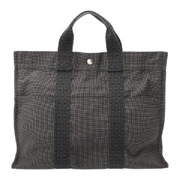 エルメス エールライン トート MM グレー キャンバス ユニセックス バッグ 【中古】【bag】