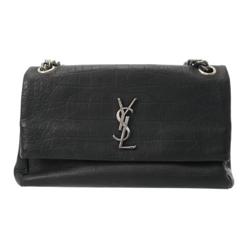 サンローラン ウエストハリウッド ブラック 620663 レザー レディース バッグ 【中古】【bag】