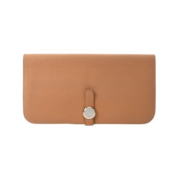 エルメス ドゴン ロング キャラメル トゴ ユニセックス 財布 【中古】【purse】