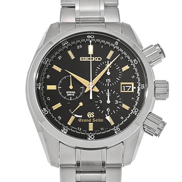 グランドセイコー スプリングドライブ クロノグラフ GMT SBGC005 ブラック メンズ 時計 【中古】【wristwatch】