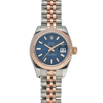 ロレックス デイトジャスト 179171 ブルー レディース 時計 【中古】【wristwatch】