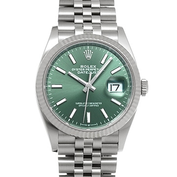 ロレックス デイトジャスト 36 126234 ミントグリーン メンズ 時計 【中古】【wristwatch】