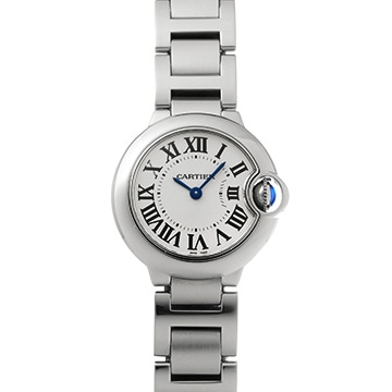 カルティエ バロンブルー ドゥ カルティエ 28mm W69010Z4 シルバー レディース 時計 【中古】【wristwatch】