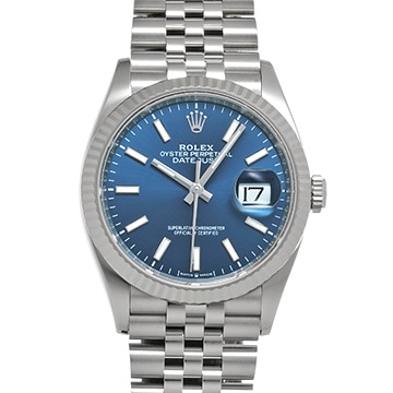ロレックス デイトジャスト 36 126234 ブライトブルー メンズ 時計 【中古】【wristwatch】