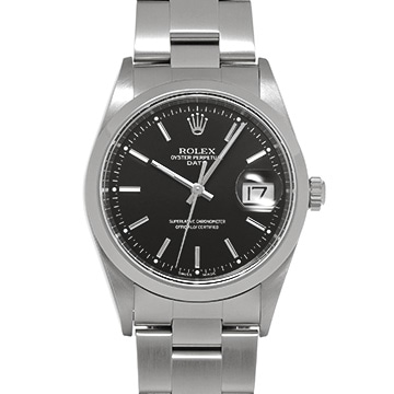 ロレックス オイスターパーペチュアル デイト 15200 ブラック メンズ 時計 【中古】【wristwatch】