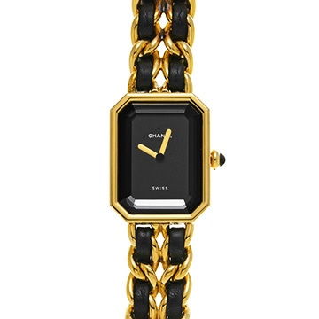 シャネル プルミエール M H0001 ブラック レディース 時計 【中古】【wristwatch】