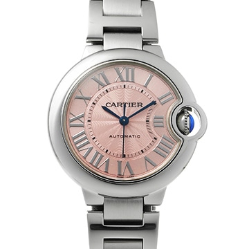 カルティエ バロン ブルー 33mm W6920100 ピンク ユニセックス 時計 【中古】【wristwatch】