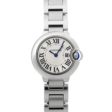 カルティエ バロンブルー ドゥ カルティエ 28mm W69010Z4 シルバー レディース 時計 【中古】【wristwatch】