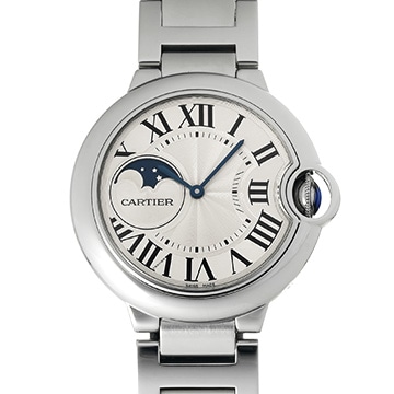 カルティエ バロンブルー ドゥ カルティエ ムーンフェイズ WSBB0021 シルバー メンズ 時計 【中古】【wristwatch】