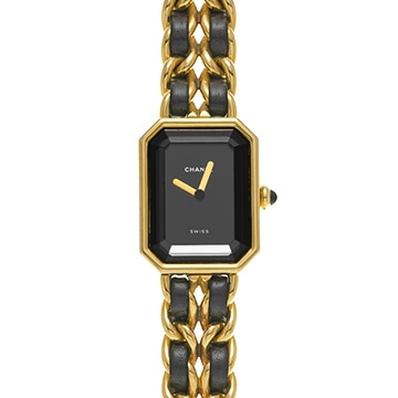 シャネル プルミエール M H0001 ブラック レディース 時計 【中古】【wristwatch】