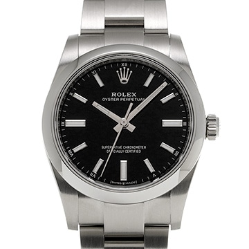 ロレックス オイスターパーペチュアル 34 124200 ブラック ユニセックス 時計 【中古】【wristwatch】