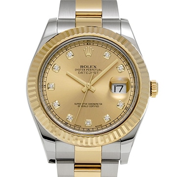 ロレックス デイトジャストII 116333G シャンパン/ダイヤモンド メンズ 時計 【中古】【wristwatch】