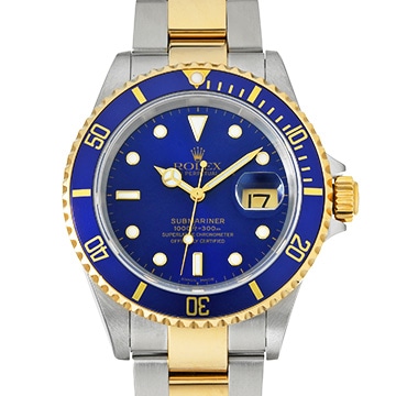 ロレックス サブマリーナ デイト 16613 ブルー メンズ 時計 【中古】【wristwatch】