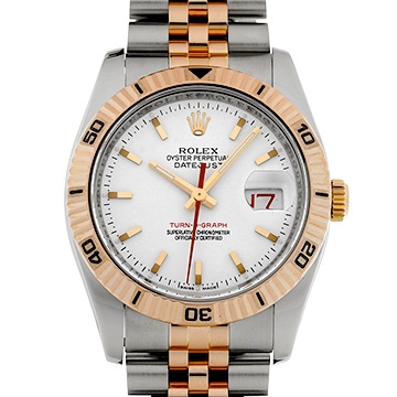 ロレックス デイトジャスト ターノグラフ 116261 ホワイト メンズ 時計 【中古】【wristwatch】
