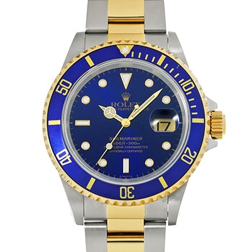 ロレックス サブマリーナ デイト 16613 ブルー メンズ 時計 【中古】【wristwatch】