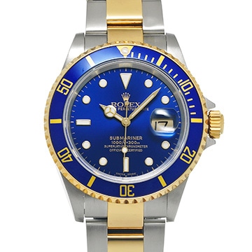 ロレックス サブマリーナ デイト 16613 ブルー メンズ 時計 【中古】【wristwatch】