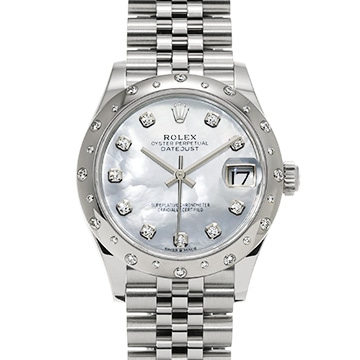 ロレックス デイトジャスト 31 278344RBR ホワイトシェル/ダイヤモンド ユニセックス 時計 【中古】【wristwatch】