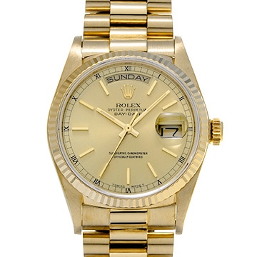 ロレックス デイデイト 18038 シャンパン メンズ 時計 【中古】【wristwatch】