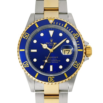 ロレックス サブマリーナ デイト 16613 ブルー メンズ 時計 【中古】【wristwatch】