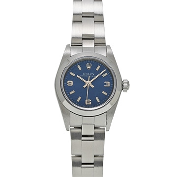 ロレックス オイスターパーペチュアル 76080 ブルー レディース 時計 【中古】【wristwatch】
