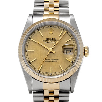 ロレックス デイトジャスト 16233 シャンパンモザイク メンズ 時計 【中古】【wristwatch】