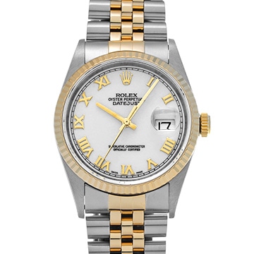 ロレックス デイトジャスト 36 16233 ホワイト メンズ 時計 【中古】【wristwatch】