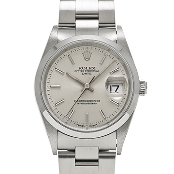 ロレックス オイスターパーペチュアル デイト 15200 シルバー メンズ 時計 【中古】【wristwatch】