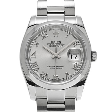 ロレックス デイトジャスト 36 116200 グレー メンズ 時計 【中古】【wristwatch】