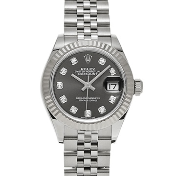 ロレックス レディ デイトジャスト 28 279174G ダークグレー/ダイヤモンド レディース 時計 【中古】【wristwatch】