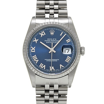 ロレックス デイトジャスト 16220 ブルー メンズ 時計 【中古】【wristwatch】