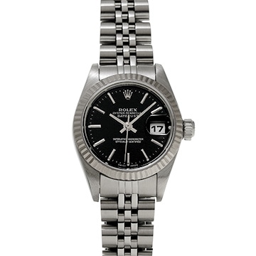 ロレックス デイトジャスト 79174 ブラック レディース 時計 【中古】【wristwatch】
