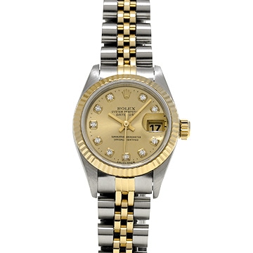 ロレックス デイトジャスト 69173G シャンパン/ダイヤモンド レディース 時計 【中古】【wristwatch】