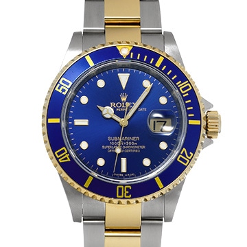 ロレックス サブマリーナ デイト 16613 ブルー メンズ 時計 【中古】【wristwatch】