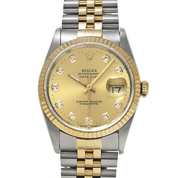ロレックス デイトジャスト 36 16233G シャンパン/ダイヤモンド メンズ 時計 【中古】【wristwatch】