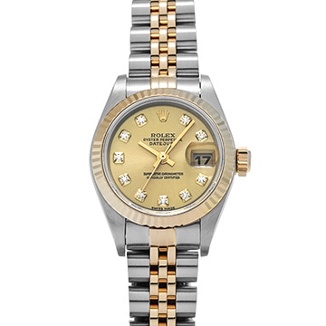 ロレックス デイトジャスト 79173G シャンパン/ダイヤモンド レディース 時計 【中古】【wristwatch】