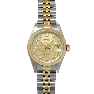 ロレックス デイトジャスト 26 69173G シャンパンコンピュータ/ダイヤモンド レディース 時計 【中古】【wristwatch】