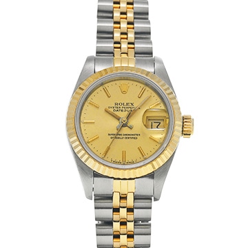 ロレックス デイトジャスト 69173 シャンパン レディース 時計 【中古】【wristwatch】