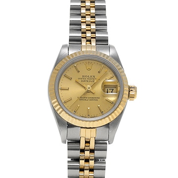 ロレックス デイトジャスト  69173 シャンパン レディース 時計 【中古】【wristwatch】