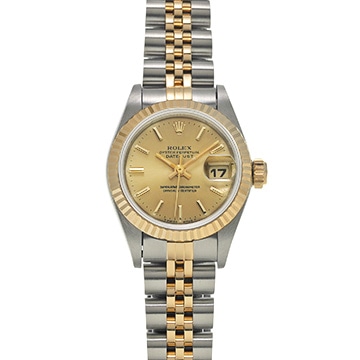 ロレックス デイトジャスト 69173 シャンパン レディース 時計 【中古】【wristwatch】