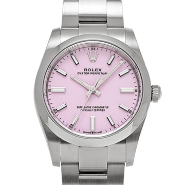 ロレックス オイスターパーペチュアル 34 124200 キャンディピンク ユニセックス 時計 【中古】【wristwatch】