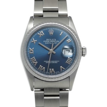 ロレックス デイトジャスト 16220 ブルー メンズ 時計 【中古】【wristwatch】