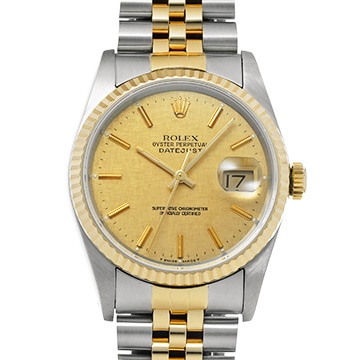 ロレックス デイトジャスト 16233 シャンパンモザイク メンズ 時計 【中古】【wristwatch】